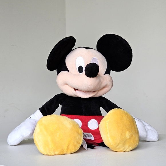 Disney Mickey Mouse Soft Plush Toy 18'' Black Red Yellow Stuffed Animal - Picture 2 of 15